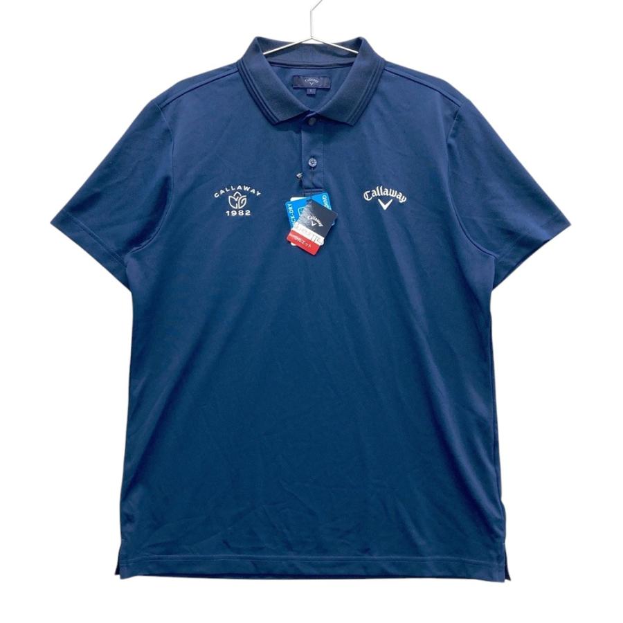 美品】CALLAWAY キャロウェイ 2023年モデル 半袖ポロシャツ ネイビー系
