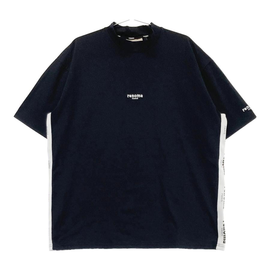 RENOMA GOLF レノマゴルフ 半袖モックネックTシャツ ブラック系 XL