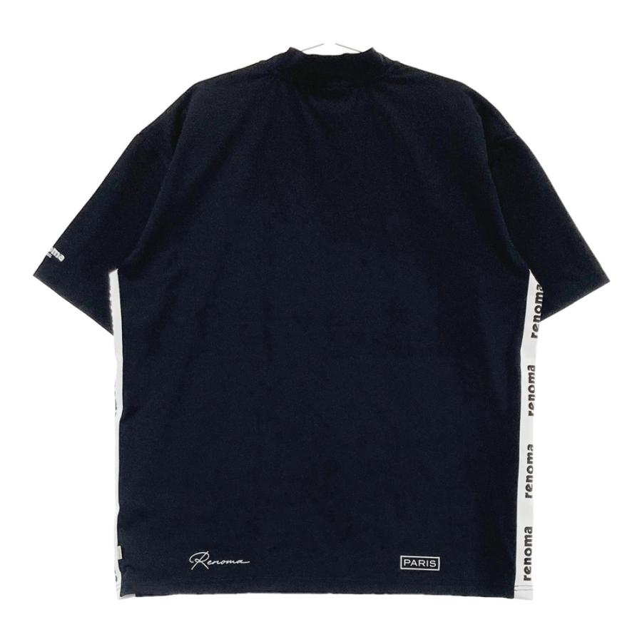 RENOMA GOLF レノマゴルフ 半袖モックネックTシャツ ブラック系 XL