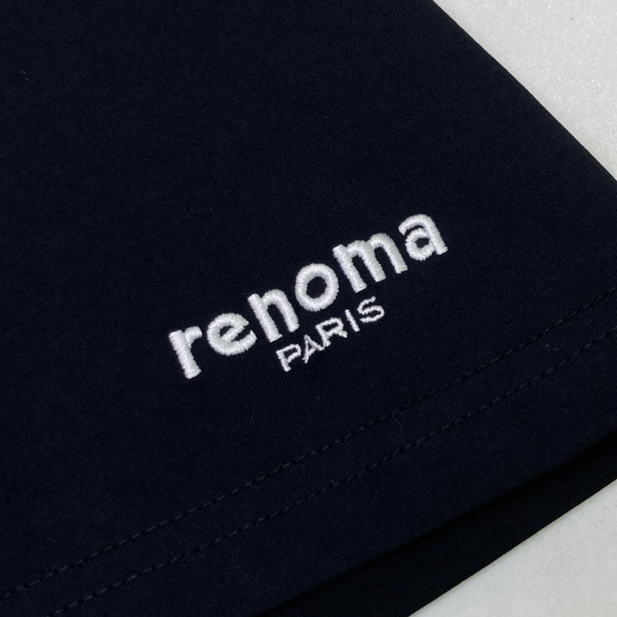RENOMA GOLF レノマゴルフ 半袖モックネックTシャツ ブラック系 XL