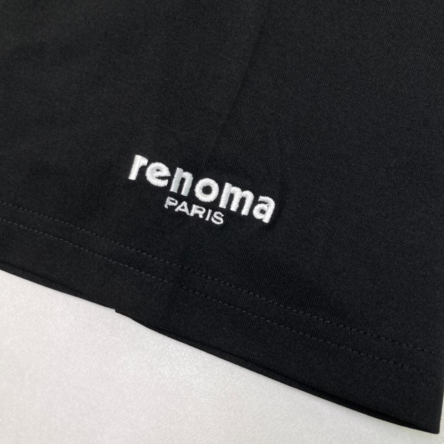 RENOMA GOLF レノマゴルフ 半袖モックネックTシャツ ブラック系 XL