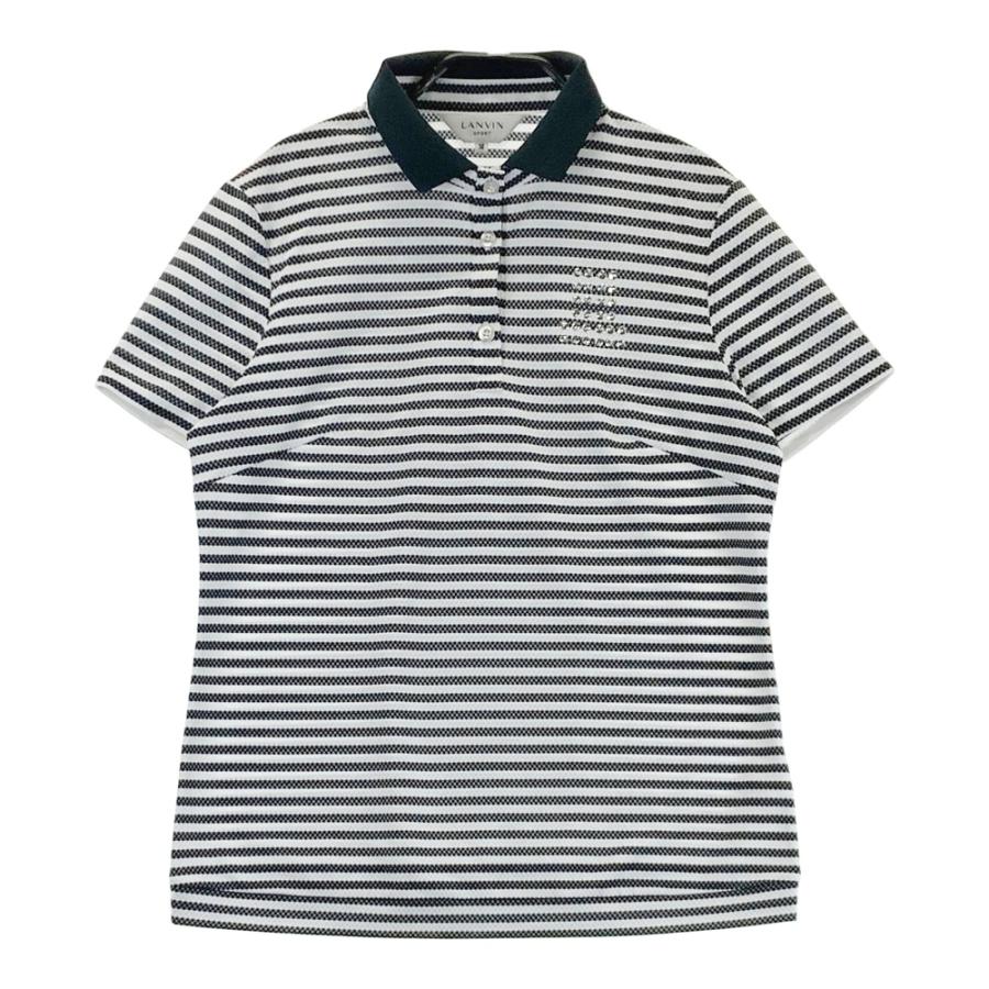 LANVIN SPORT ランバン スポール 半袖ポロシャツ ボーダー柄 グレー系