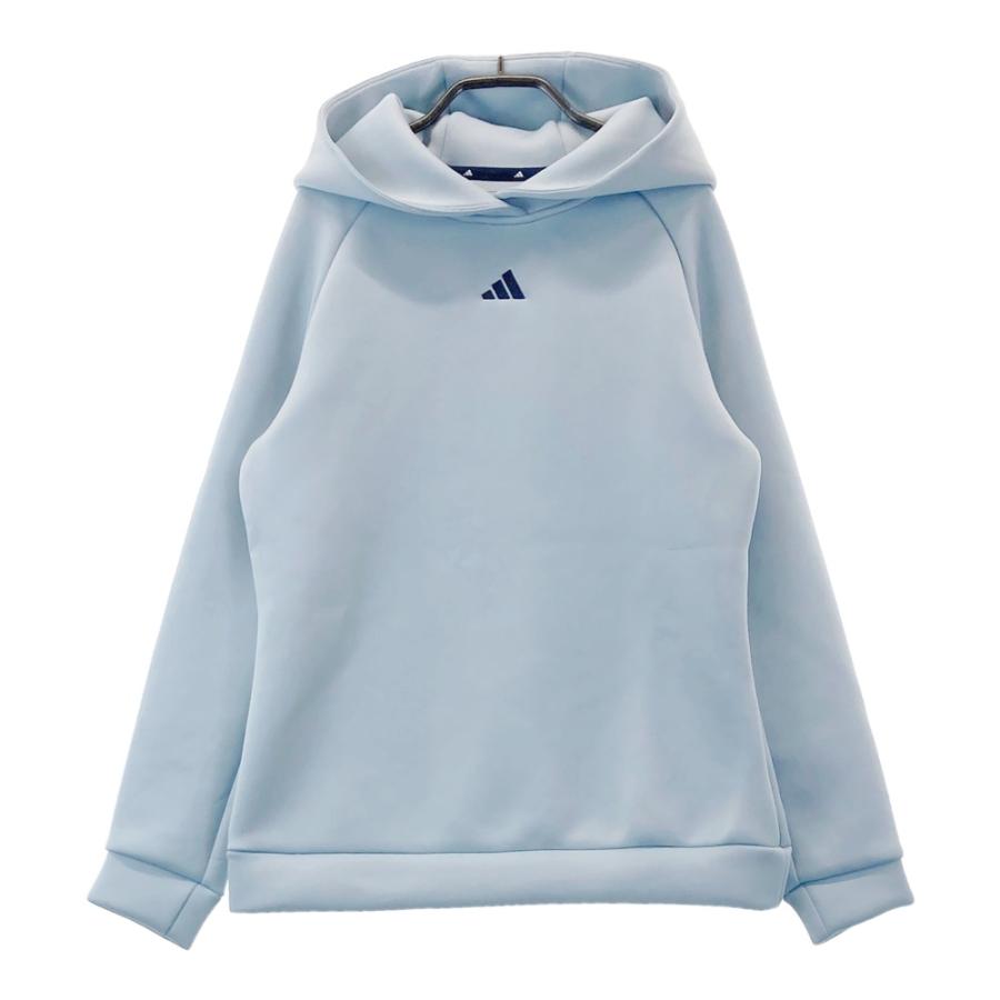 【アディダスゴルフ】2024年 袖ロゴ 長袖プルオーバーパーカー 3XL 白 adidas（アディダス） ゴルフ ジャケット メンズ レディース 長袖