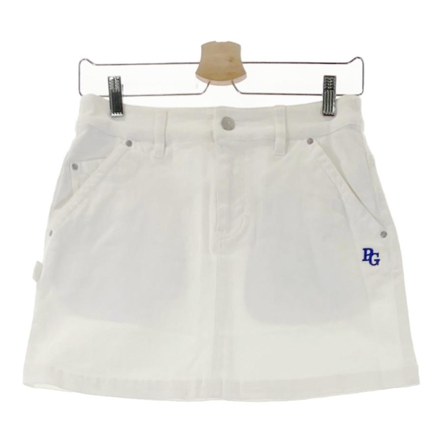 新品タグ付　Pearly gates スカート　sizeＯ Nyストレッチドビースカート ＜ロゴヒョウ柄＞ | PEARLY GATES