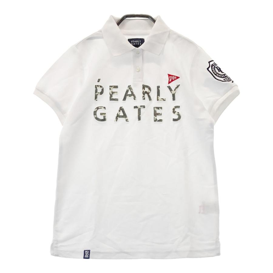 PEARLY GATES パーリーゲイツ 30周年 半袖ポロシャツ ロゴワッペン