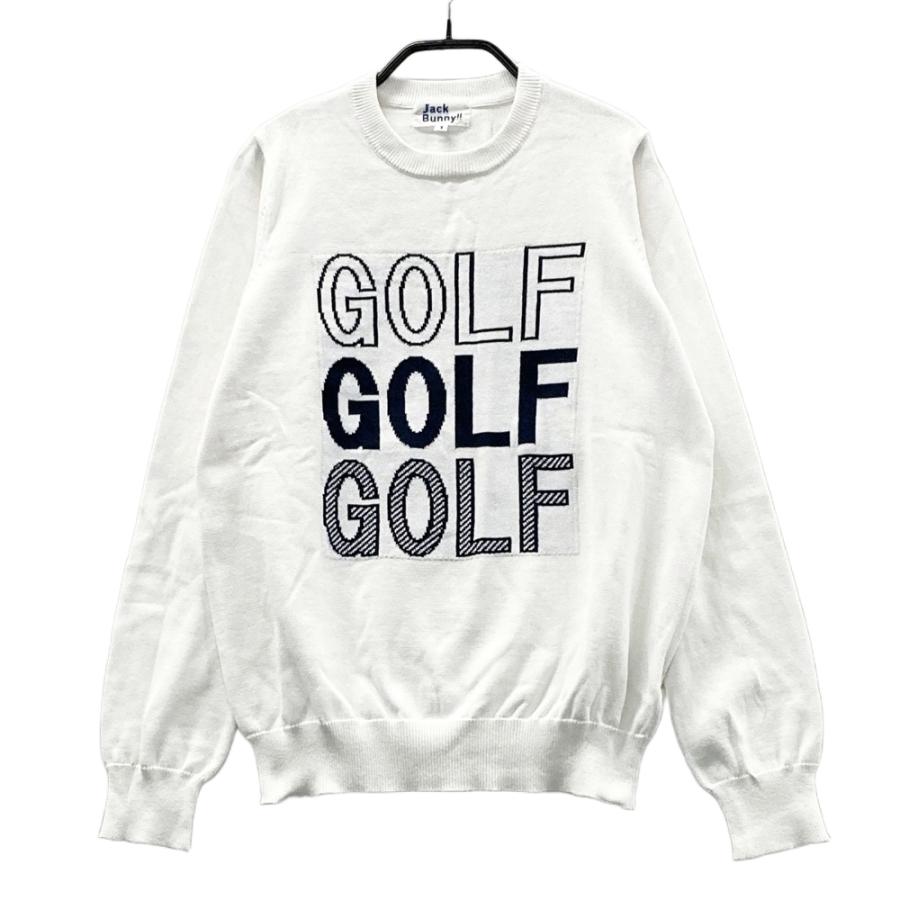 JACK BUNNY ジャックバニー ニットセーター ホワイト系 1 ゴルフウェア