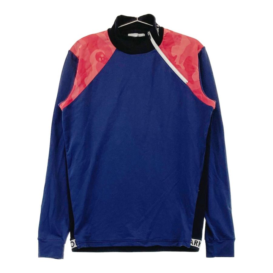 MARK & LONA 長袖シャツ ネイビー MARK&LONA マークアンドロナ ジップ 長袖Tシャツ 裏起毛 ネイビー系 48