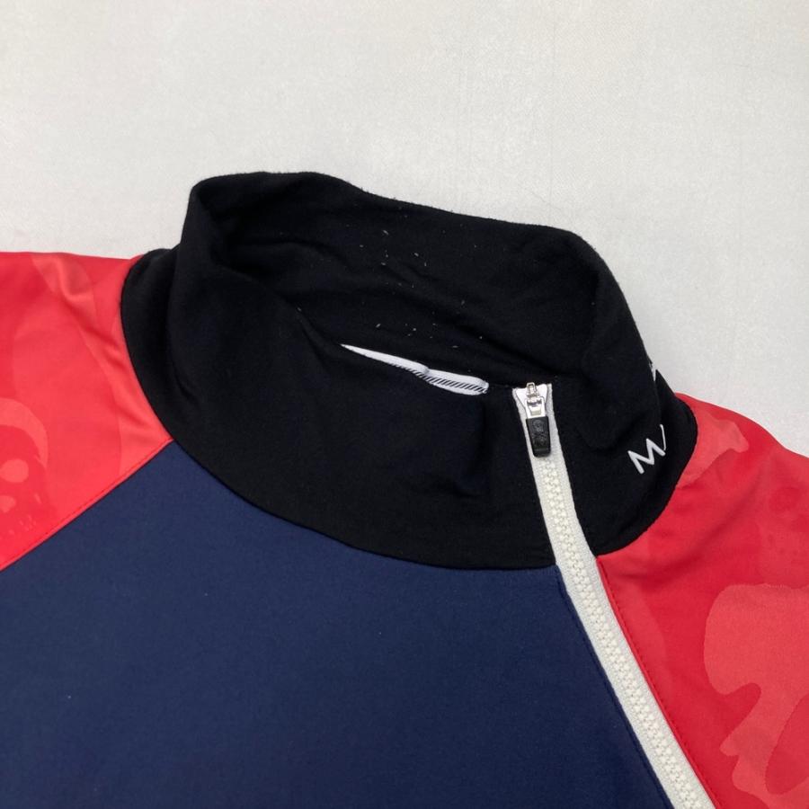 MARK&LONA マークアンドロナ ジップ 長袖Tシャツ 裏起毛 ネイビー系 48