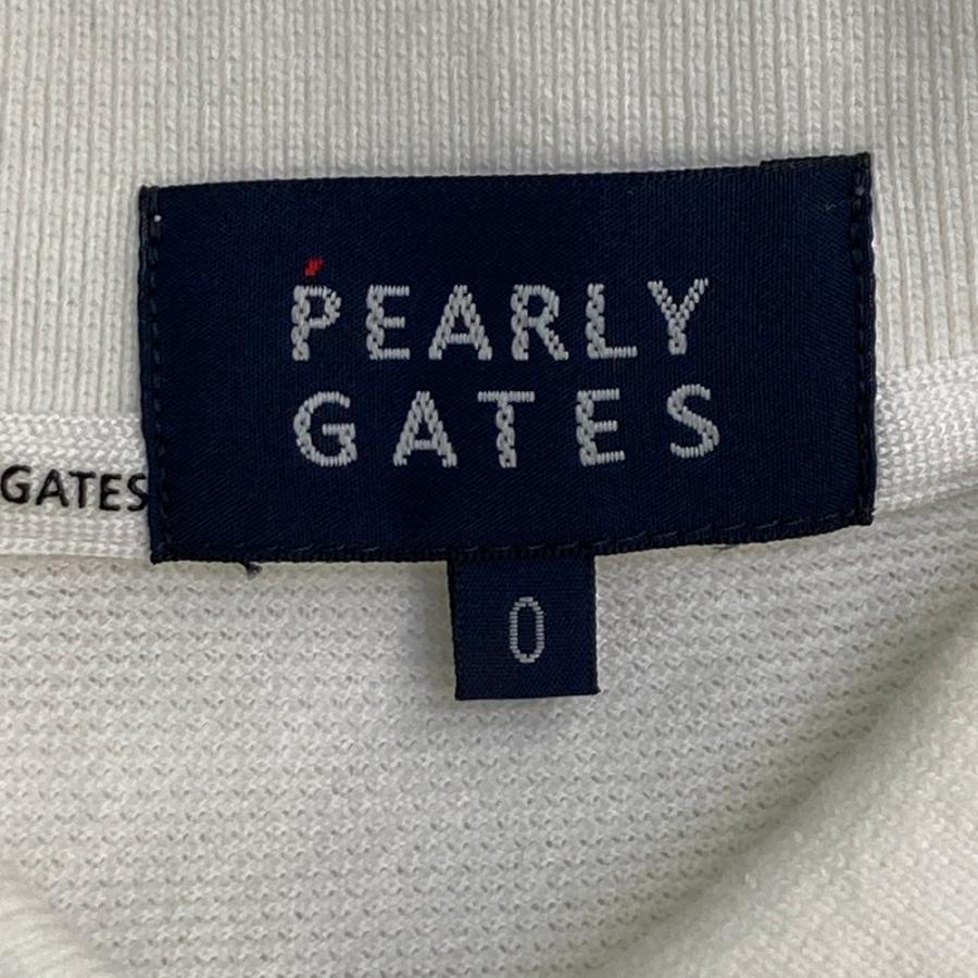 サイズ：0 PEARLY GATES パーリーゲイツ 35周年モデル 半袖ポロシャツ ニコちゃん  ホワイト系 [240101539996] ゴルフウェア レディース ストスト PEARLY GATES（パーリーゲイツ） 35周年モデル 半袖ポロシャツ ニコ