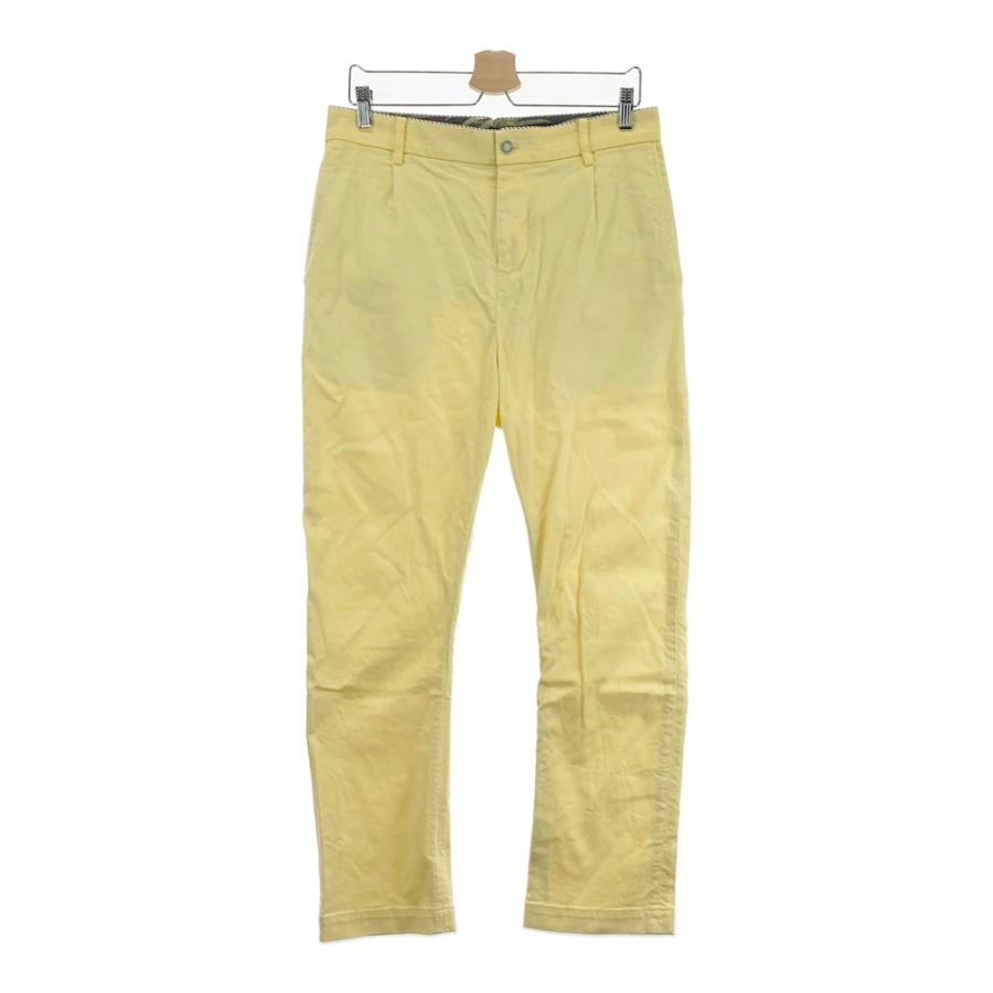 【新品未使用】MARK&LONA メンズゴルフパンツ イエロー 48 MARK&LONA マークアンドロナ ストレッチパンツ イエロー系 M ゴルフ