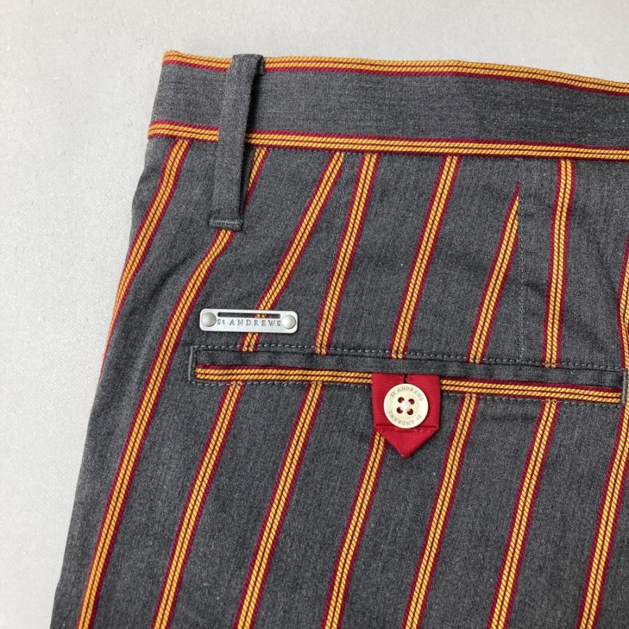 新品】ST ANDREWS セントアンドリュース ストレッチパンツ ストライプ