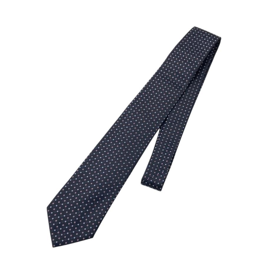 新品】LOUIS VUITTON ルイ ヴィトン ネクタイ シルク 総柄 ネイビー系