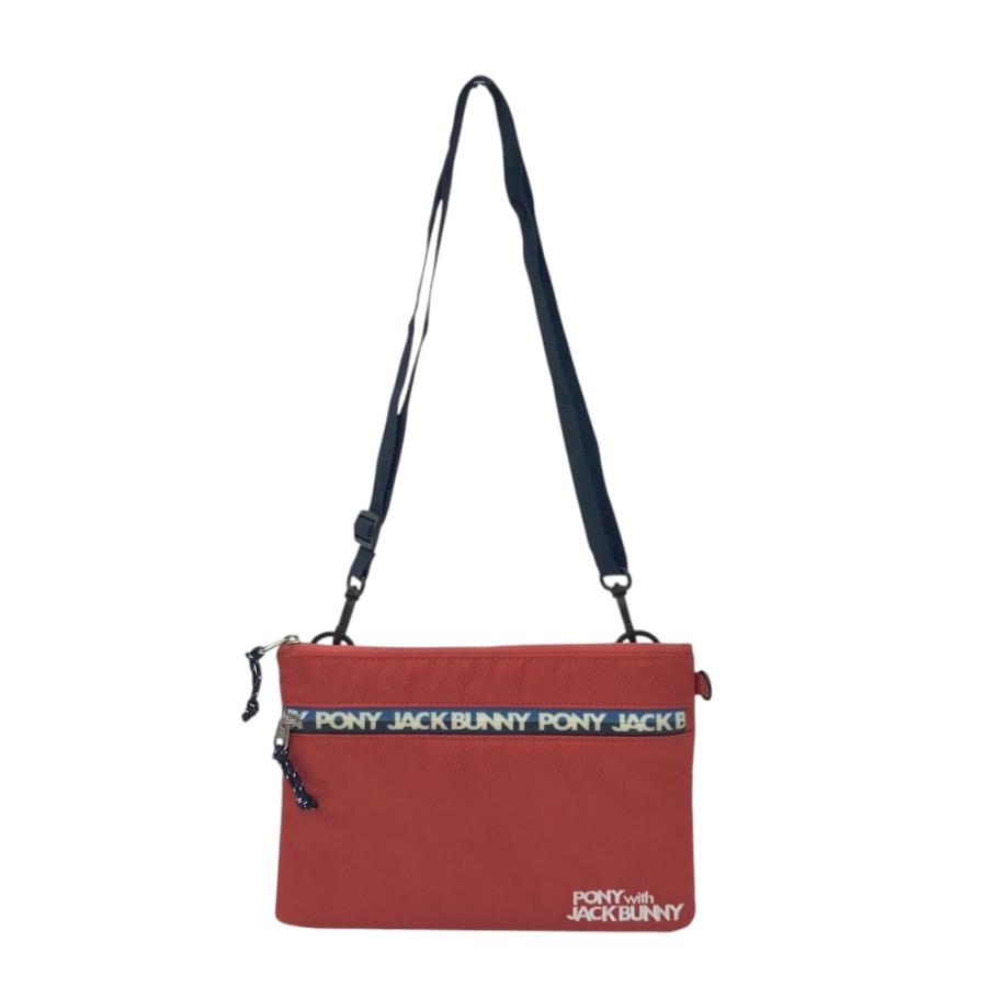【美品】ジャックバニー Jack Bunny!! 2Wayバッグ JACK BUNNY ジャックバニー 2WAY ショルダーバッグ PONY レッド