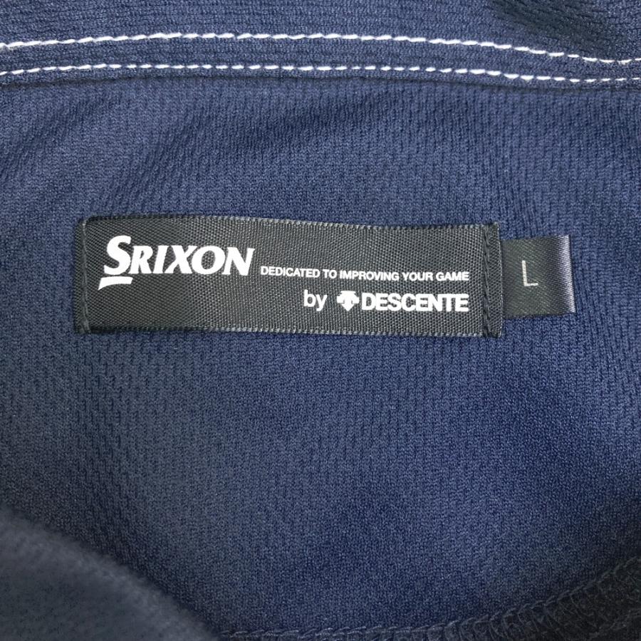 SRIXON スリクソン DESCENTE 半袖ポロシャツ ネイビー系 L ゴルフ