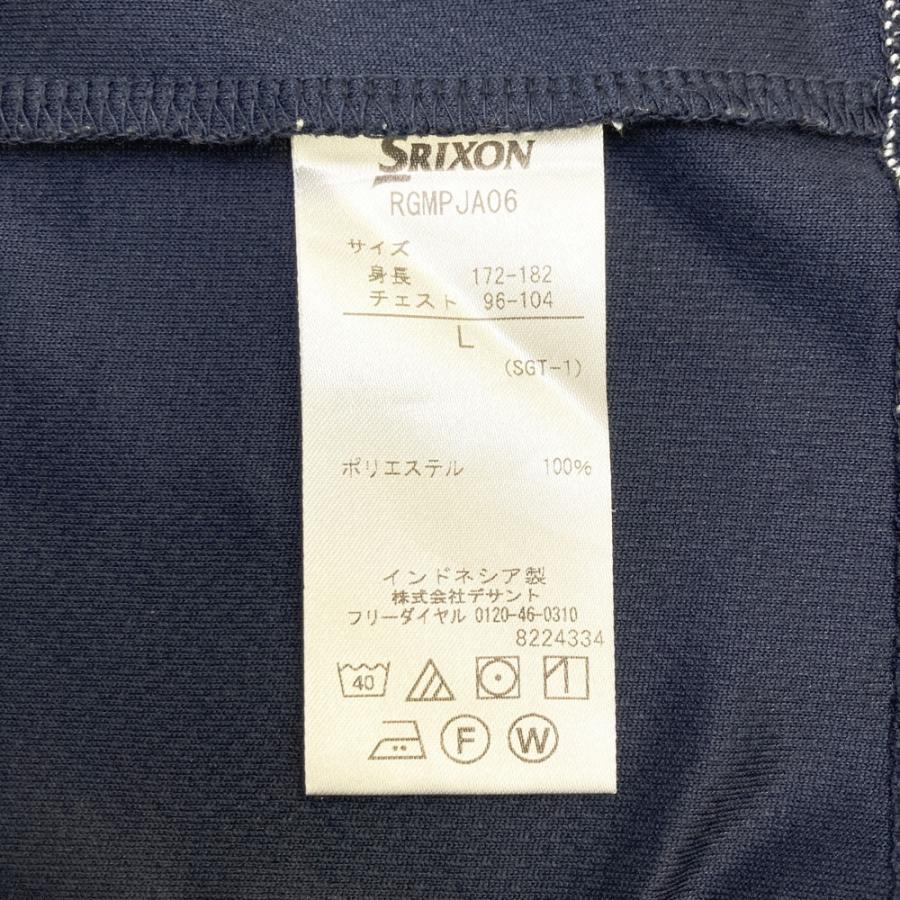 SRIXON スリクソン DESCENTE 半袖ポロシャツ ネイビー系 L ゴルフ