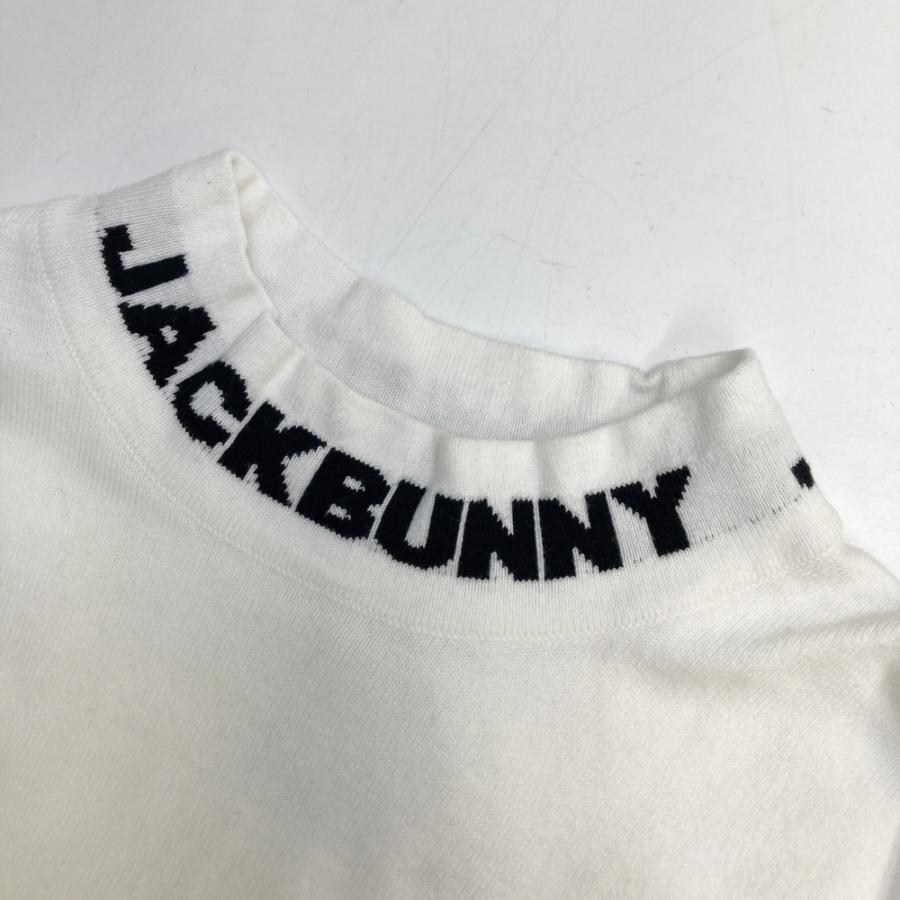 サイズ：0 JACK BUNNY ジャックバニー 2023年モデル ハイネック ニットセーター  ホワイト系 [240101543076] ゴルフウェア レディース ストスト 新品】JACK BUNNY ジャックバニー 2023年モデル ハイネック ニット