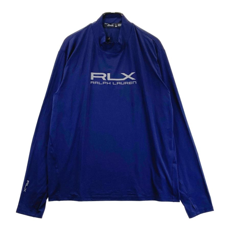 新品】RLX ラルフローレン ハイネック 長袖Tシャツ ネイビー系 XL