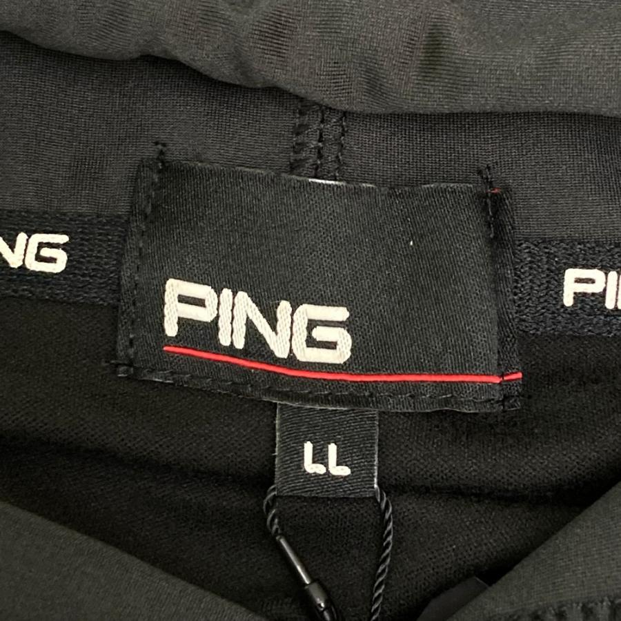 新品】PING ピン 裏起毛 スウェットパーカー 軽量 ブラック系 LL