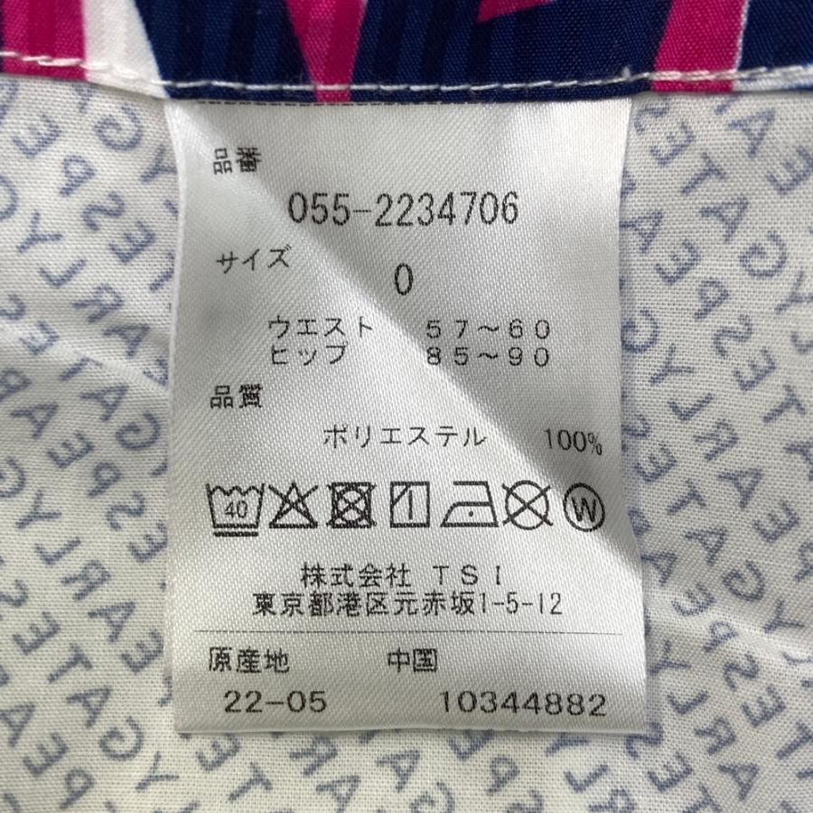 【新品】PEARLY GATES パーリーゲイツ 055-2234706 スカート シアサッカー ロゴ柄 ピンク系 0 ゴルフウェア レディース_5