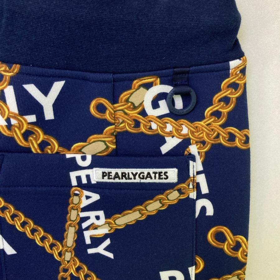 【新品】PEARLY GATES パーリーゲイツ 055-2234036 ストレッチスカート チェーン柄 ネイビー系 0 ゴルフウェア レディース_3