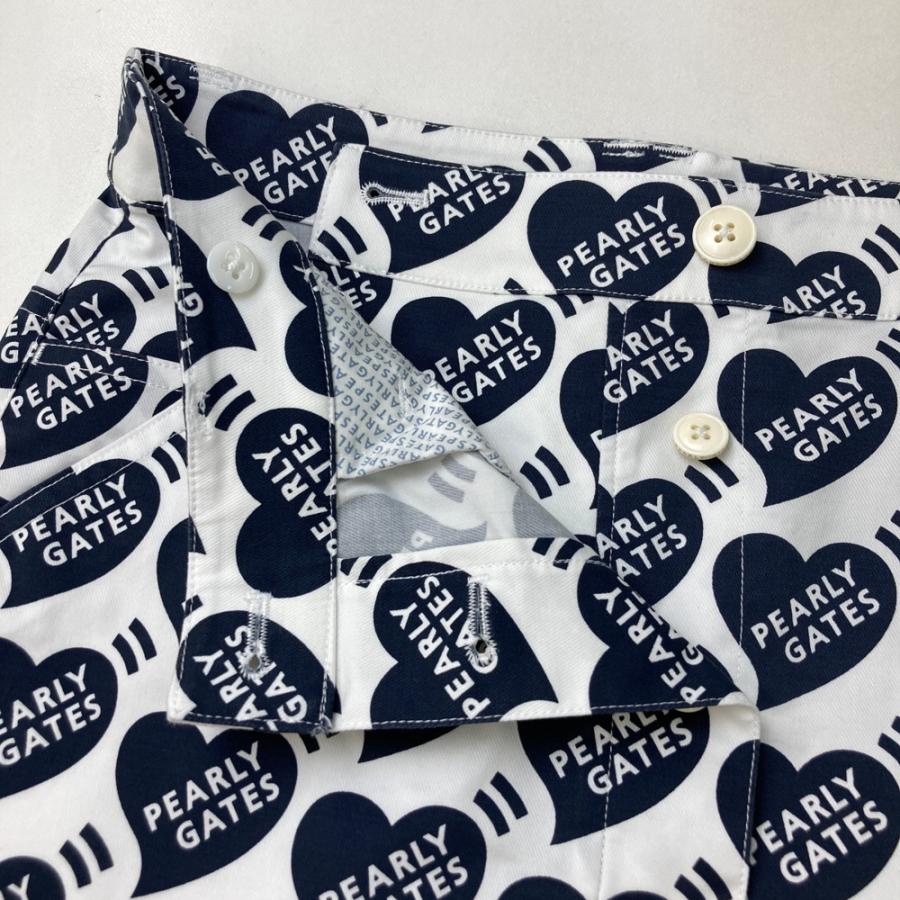サイズ：0 PEARLY GATES パーリーゲイツ 055-2134404 ストレッチスカート ハート柄 ホワイト系 [240101543758] ゴルフウェア レディース ストスト PEARLY GATES（パーリーゲイツ） 【新品】PEARLY GATES 055-2134404