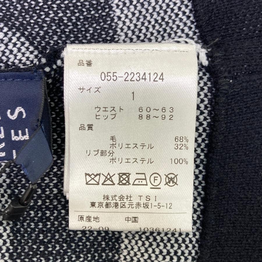 【新品】PEARLY GATES パーリーゲイツ 055-2234124 ニットスカート ロゴ ボーダー柄 ブラック系 1 ゴルフウェア レディース_6