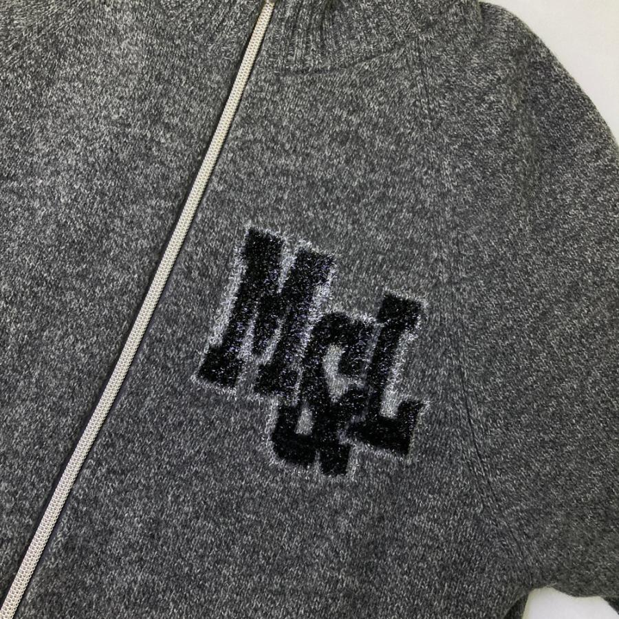MARK&LONA マークアンドロナ 裏地付 ニット ジップジャケット グレー系