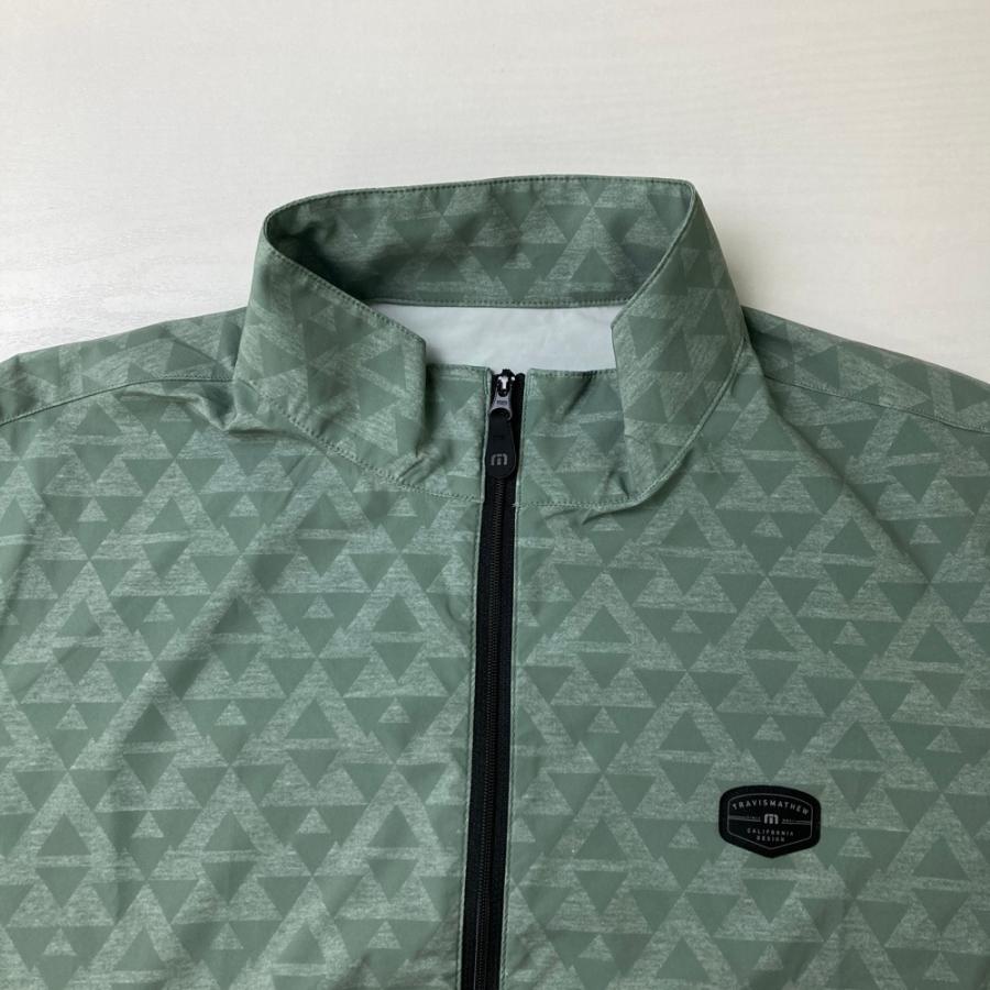 TRAVIS MATHEW トラビスマシュー  長袖 ジップジャケット 総柄 グリーン系 L ゴルフウェア メンズ_3