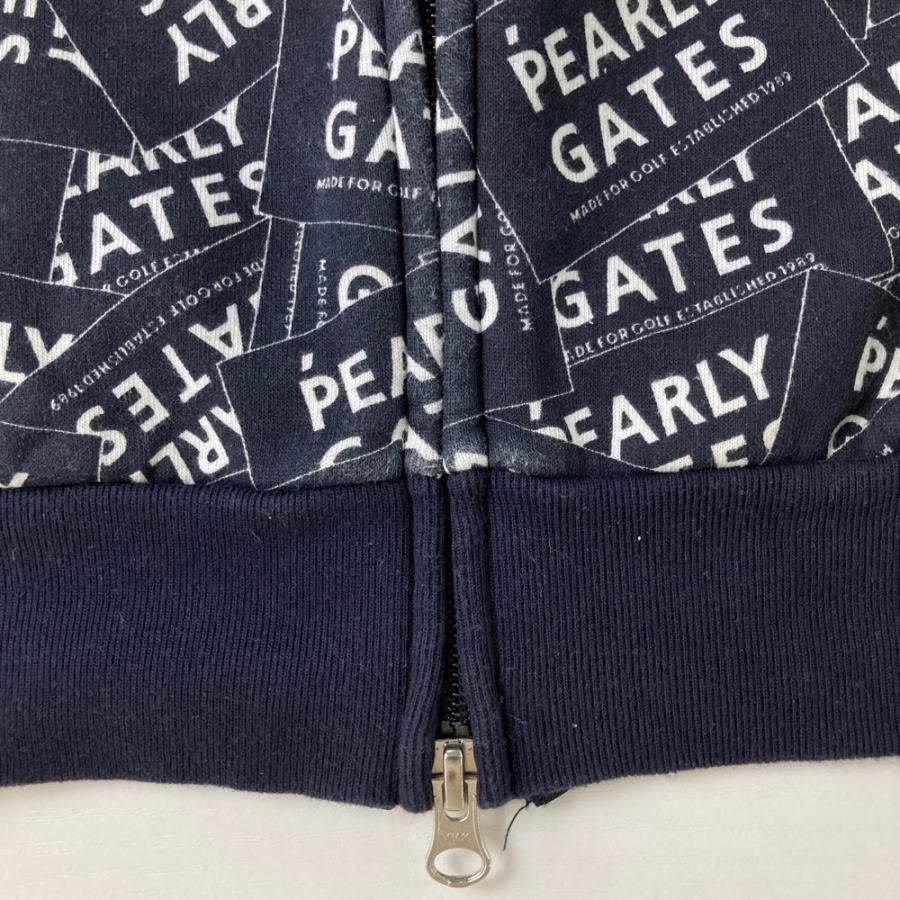 PEARLY GATES パーリーゲイツ スウェット ジップパーカー ロゴ総柄