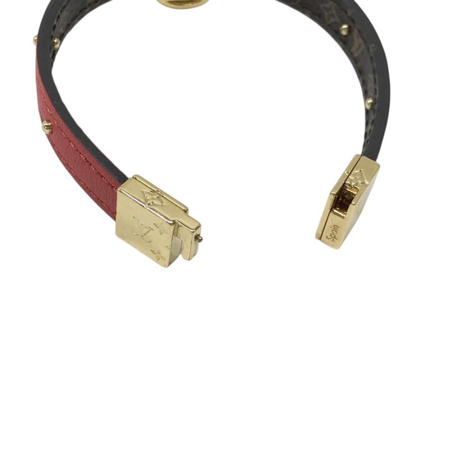 ルイヴィトン LVサークル モノグラム ブレスレット レッド LOUIS
