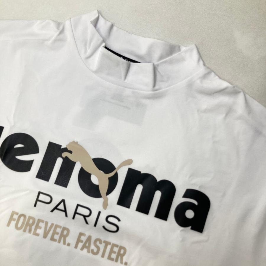 PUMA GOLF プーマゴルフ ×renoma 半袖ハイネックTシャツ ホワイト系 M