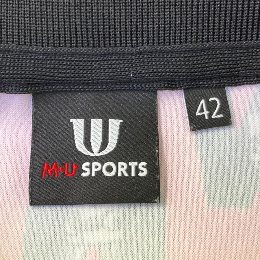 MU スポーツ セーター 42 フレンチブルドッグ ゴルフウェア M.U SPORTS エムユースポーツ 半袖ポロ ワンピース 犬 ロゴ 総柄