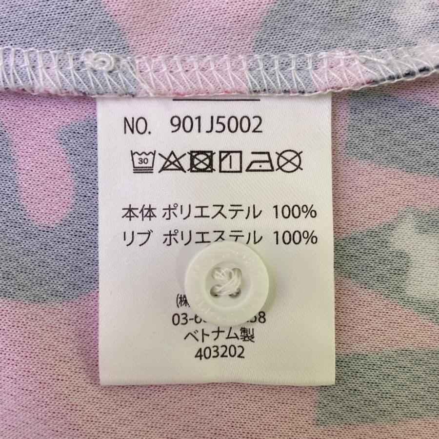 M.U SPORTS エムユースポーツ 半袖ポロ ワンピース 犬 ロゴ 総柄