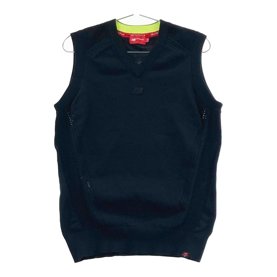 NEW BALANCE GOLF ニューバランス Vネック ニットベスト ブラック系 4