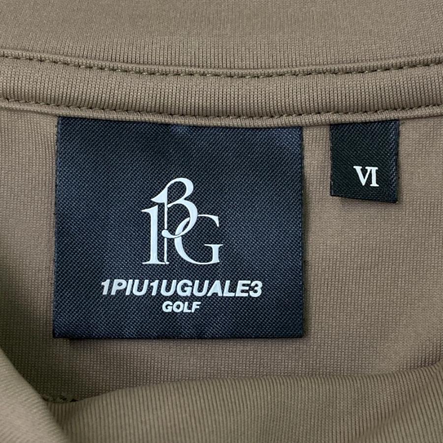 1PIU1UGUALE3 GOLF GRT050 ハイネック 半袖Tシャツ ブラウン系 6