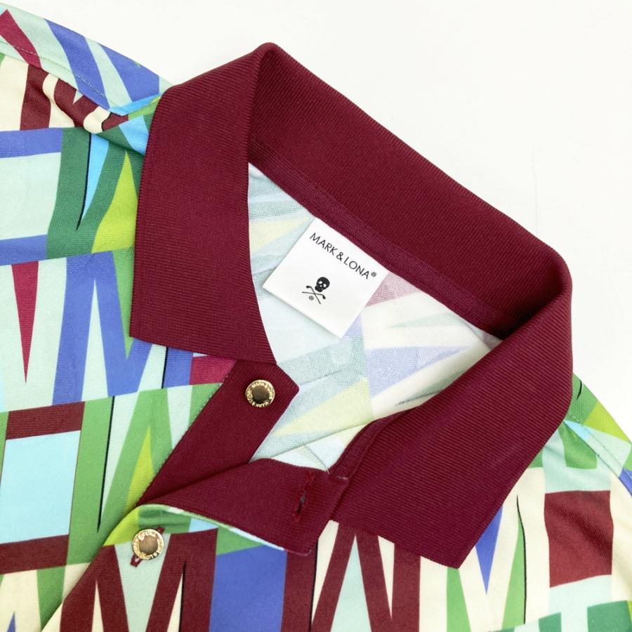 MARK&LONA マークアンドロナ 2023年モデル 半袖ポロシャツ 総柄