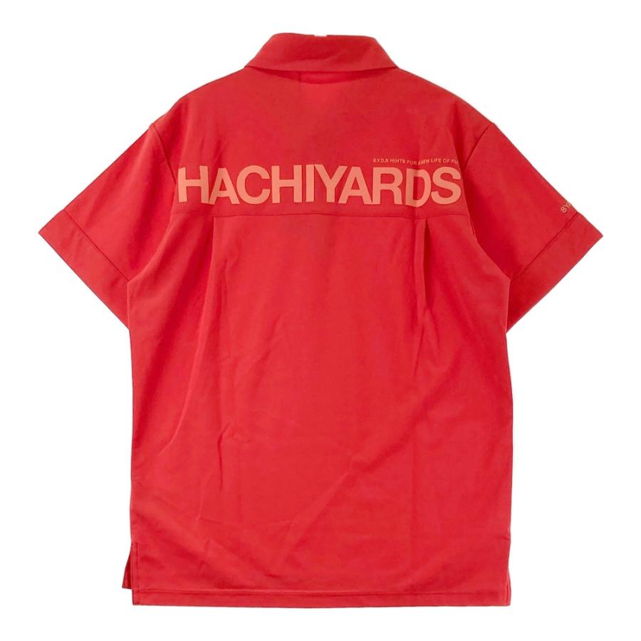 【美品】HACHIYARDS ハチヤーズ メンズ ゴルフ ポロシャツ 新品】8YARDS ハチヤーズ 2024年 8YDS-24053 半袖ポロシャツ レッド系