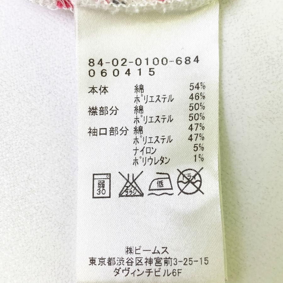 BEAMS GOLF（ビームス ゴルフ） ロゴワッペン 半袖ポロシャツ 花柄