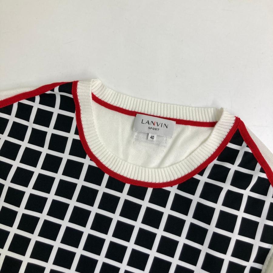 サイズ：40 LANVIN SPORT ランバン スポール  インナー付 長袖ニットセーター  グリーン系 [240101443398] ゴルフウェア レディース ストスト LANVIN SPORT（ランバンスポール） ランバン スポール ニットセーター
