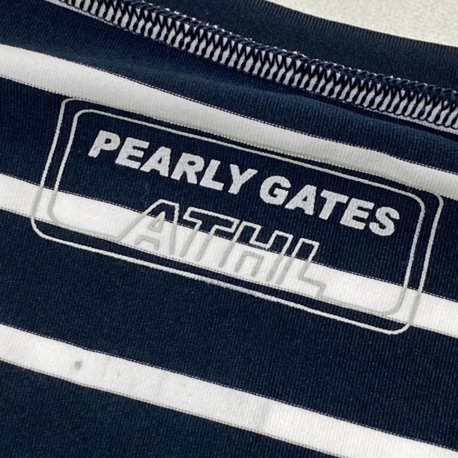 PEARLY GATES パーリーゲイツ Vネック 長袖 インナーTシャツ ボーダー 