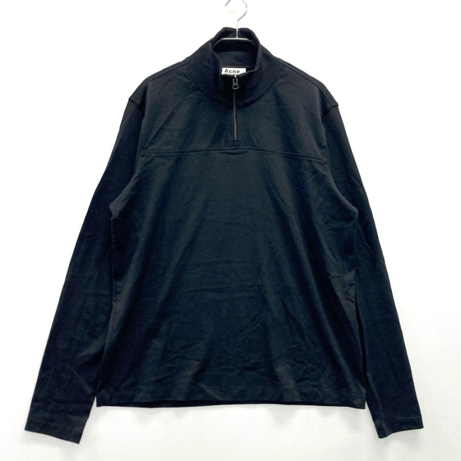 ACNE studios アクネストゥディオズ ハーフジップTシャツ ブラック系 S