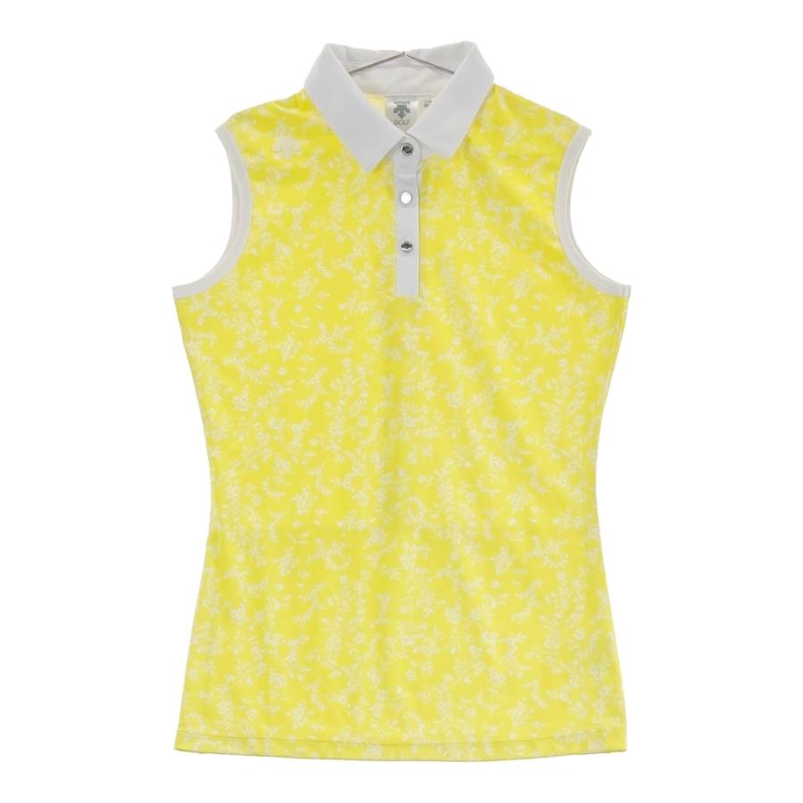 DESCENTE GOLF デサントゴルフ ノースリーブポロシャツ ブルー系 S