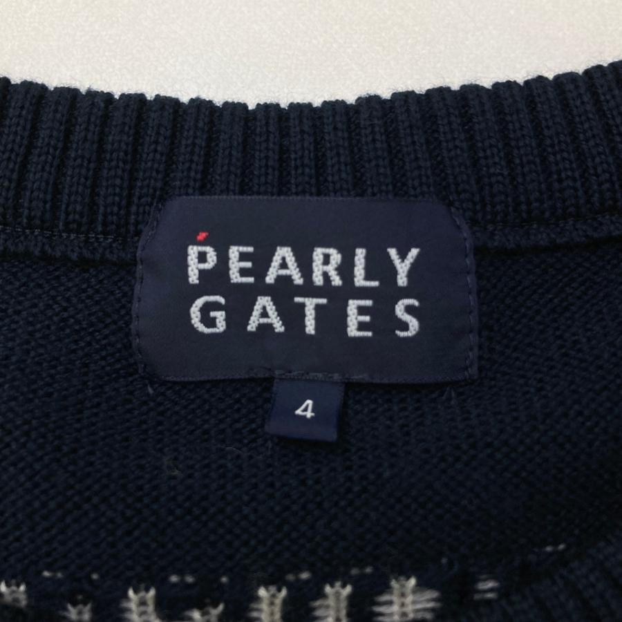 PEARLY GATES パーリーゲイツ ニットセーター ネイビー系 4 ゴルフ