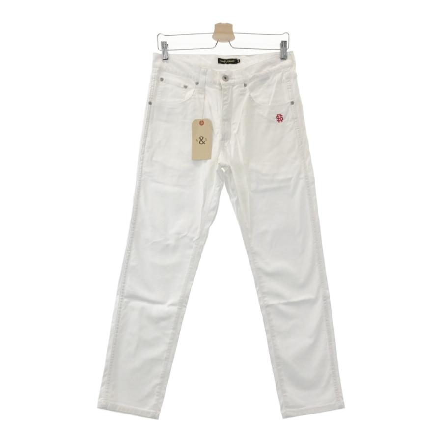 rough＆swell ゴルフウェア デニムパンツ ホワイト　新品未使用 美品】ROUGH&SWELL ラフアンドスウェル ストレッチパンツ ホワイト系 S