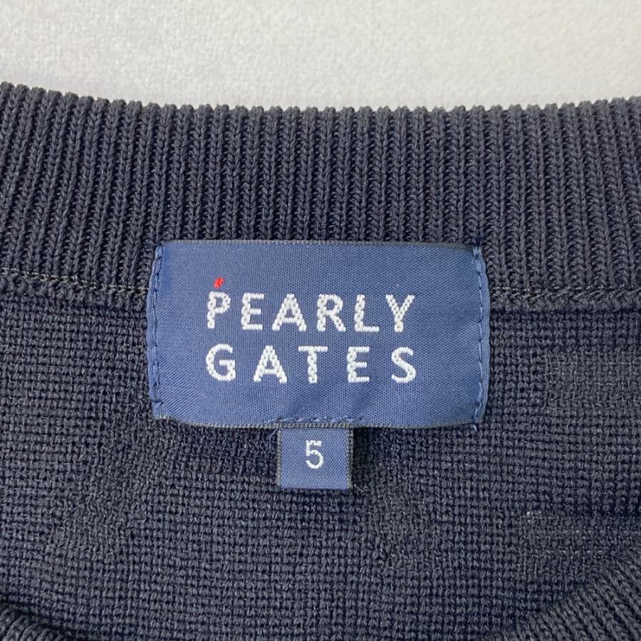 PEARLY GATES パーリーゲイツ 2024年モデル ニットセーター ロゴ柄 ブラック系 5 ゴルフウェア メンズの画像