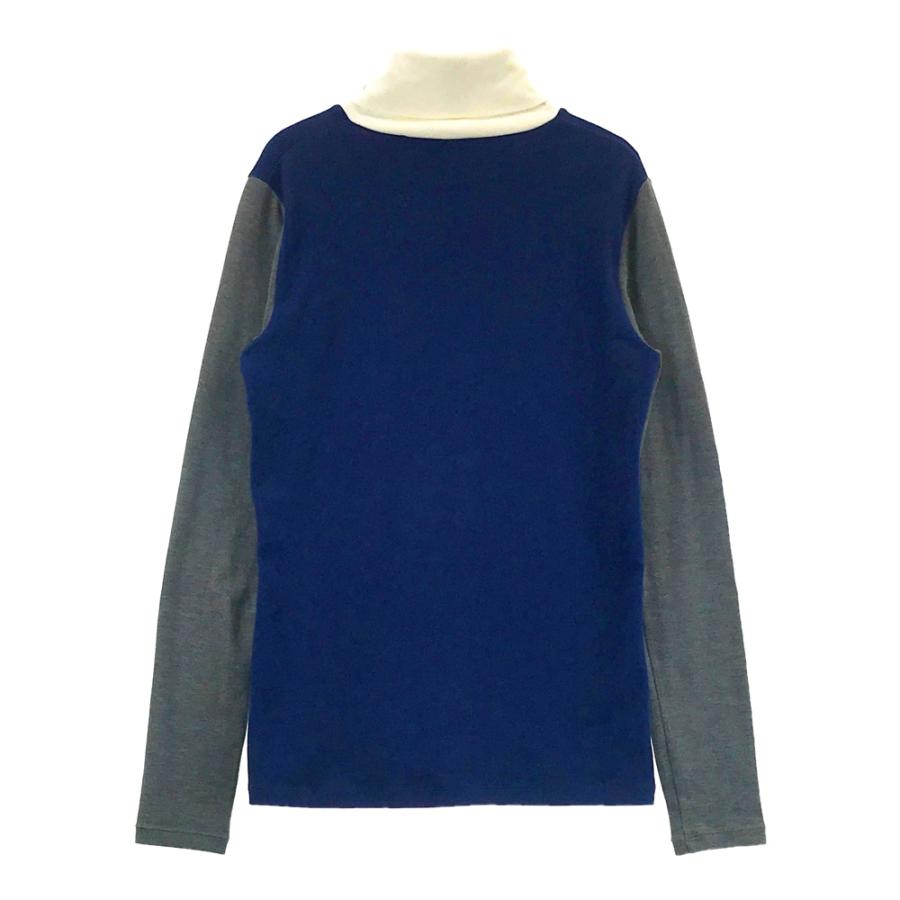 サイズ：WM MARK&LONA マークアンドロナ  起毛 タートルネック 長袖Tシャツ  ネイビー系 [240101549182] ゴルフウェア レディース ストスト MARK&LONA マークアンドロナ 起毛 タートルネック 長袖Tシャツ