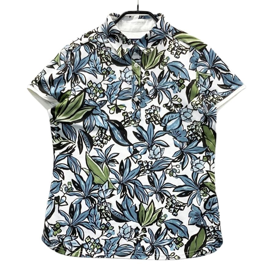 CALLAWAY キャロウェイ 半袖ポロシャツ 総柄 ホワイト系 L ゴルフ