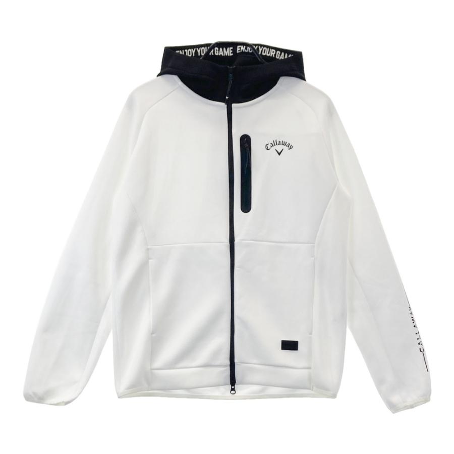CALLAWAY キャロウェイ ダンボールニット 長袖ジップパーカー ホワイト