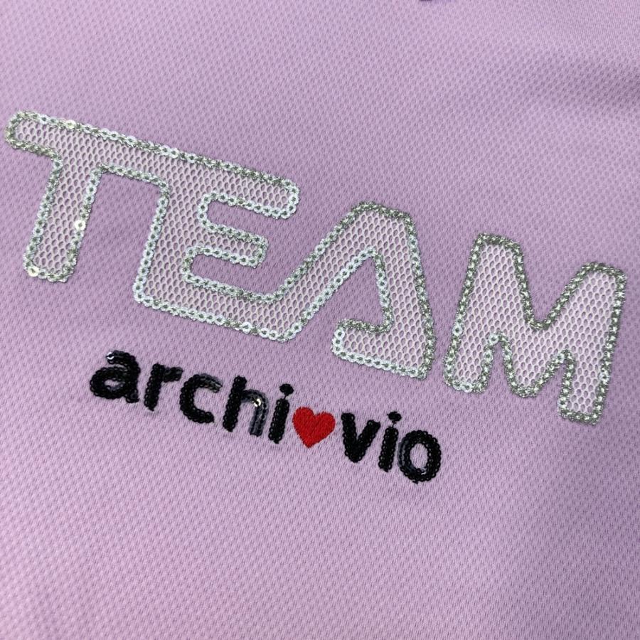 ARCHIVIO アルチビオ 半袖襟付きTシャツ パープル系 38 ゴルフウェア