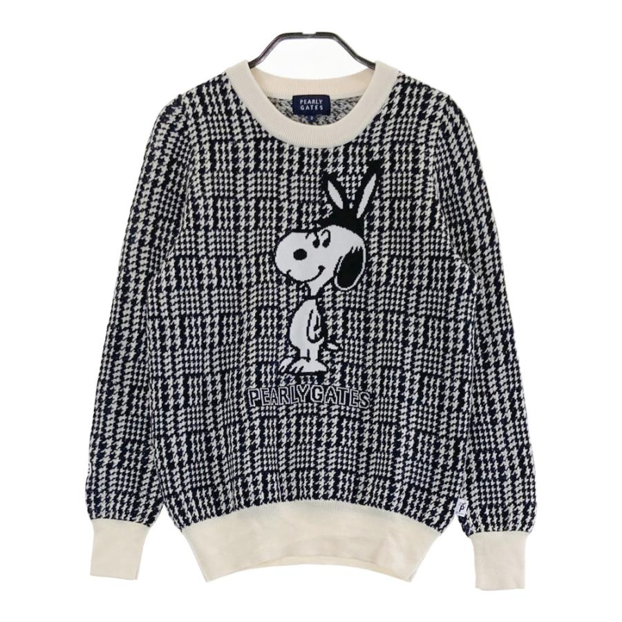 スヌーピー　PEARLY GATES ネイビー セーター 新品タグ付き PEARLY GATES パーリーゲイツ ニット セーター スヌーピー ネイビー系